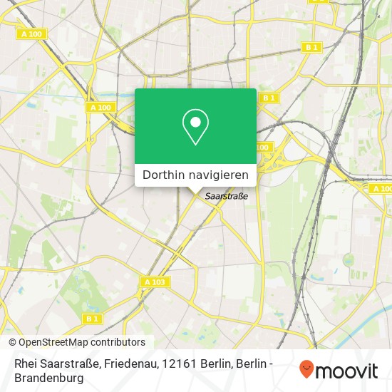 Rhei Saarstraße, Friedenau, 12161 Berlin Karte