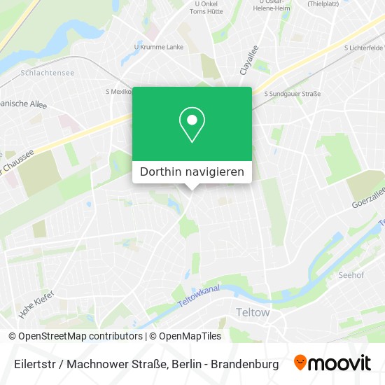 Eilertstr / Machnower Straße Karte