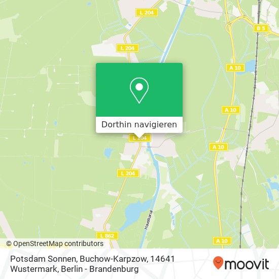 Potsdam Sonnen, Buchow-Karpzow, 14641 Wustermark Karte
