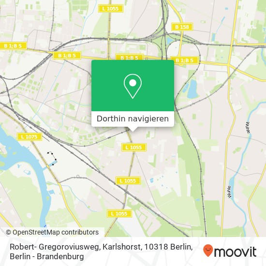 Robert- Gregoroviusweg, Karlshorst, 10318 Berlin Karte