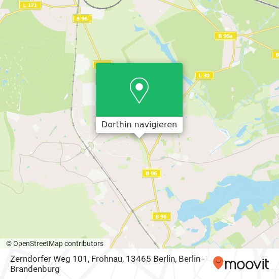 Zerndorfer Weg 101, Frohnau, 13465 Berlin Karte