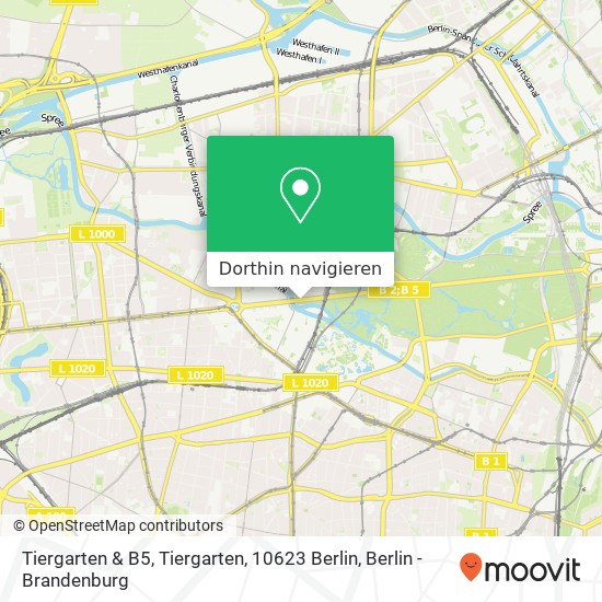 Tiergarten & B5, Tiergarten, 10623 Berlin Karte