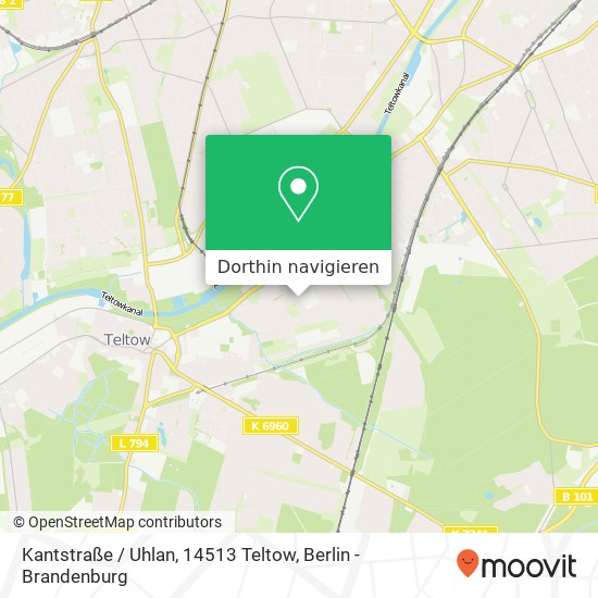 Kantstraße / Uhlan, 14513 Teltow Karte