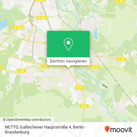 NETTO, Gallinchener Hauptstraße 4 Karte