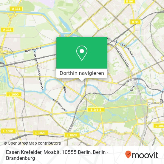 Essen Krefelder, Moabit, 10555 Berlin Karte