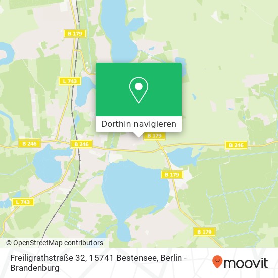 Freiligrathstraße 32, 15741 Bestensee Karte