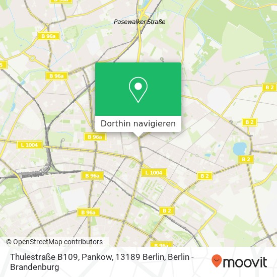 Thulestraße B109, Pankow, 13189 Berlin Karte