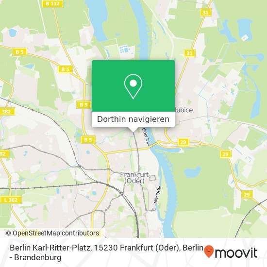 Berlin Karl-Ritter-Platz, 15230 Frankfurt (Oder) Karte