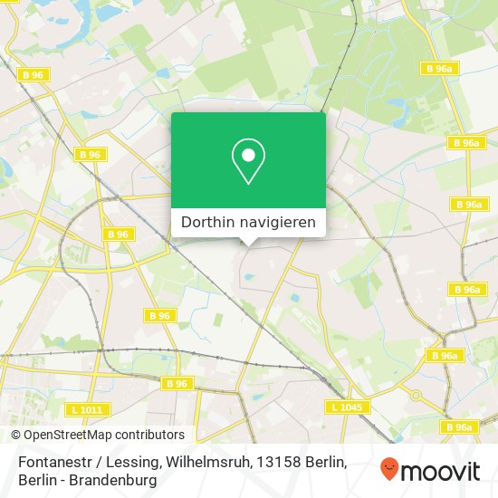 Fontanestr / Lessing, Wilhelmsruh, 13158 Berlin Karte