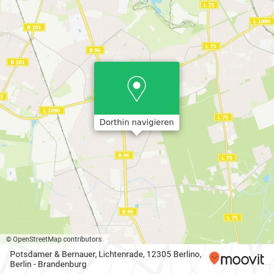 Potsdamer & Bernauer, Lichtenrade, 12305 Berlino Karte