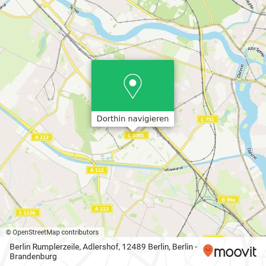 Berlin Rumplerzeile, Adlershof, 12489 Berlin Karte