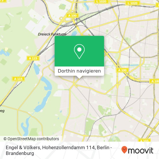 Engel & Völkers, Hohenzollerndamm 114 Karte