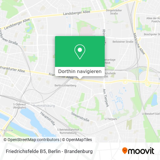 Friedrichsfelde B5 Karte