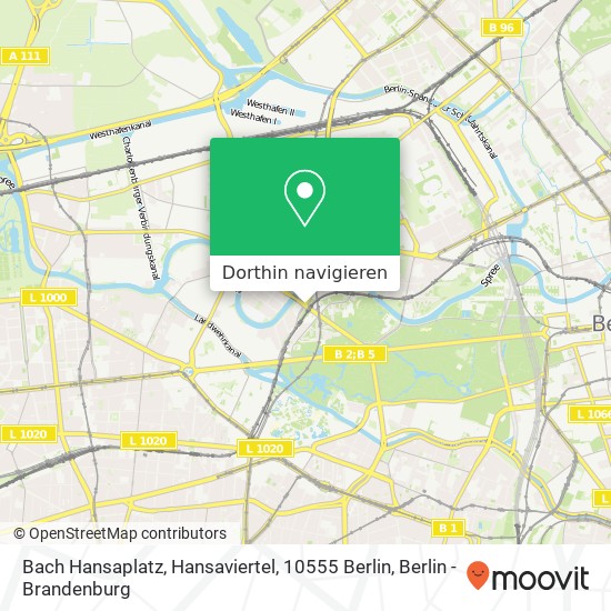 Bach Hansaplatz, Hansaviertel, 10555 Berlin Karte