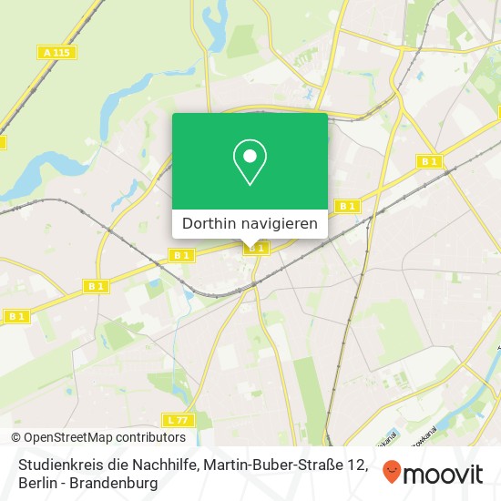 Studienkreis die Nachhilfe, Martin-Buber-Straße 12 Karte