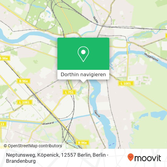 Neptunsweg, Köpenick, 12557 Berlin Karte