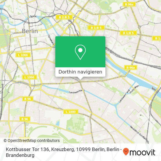 Kottbusser Tor 136, Kreuzberg, 10999 Berlín Karte