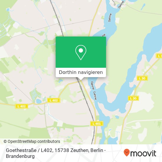 Goethestraße / L402, 15738 Zeuthen Karte