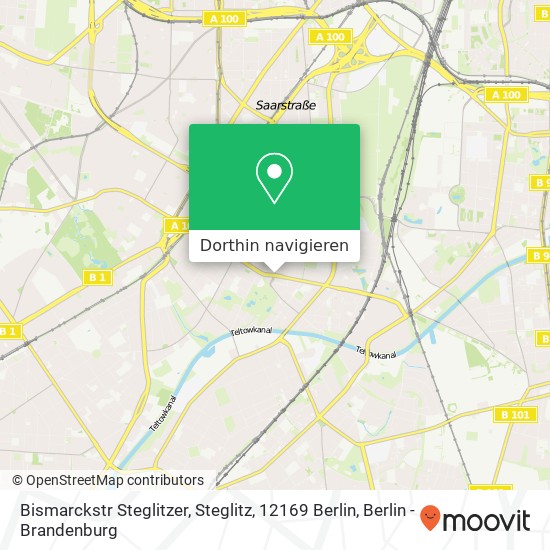 Bismarckstr Steglitzer, Steglitz, 12169 Berlin Karte