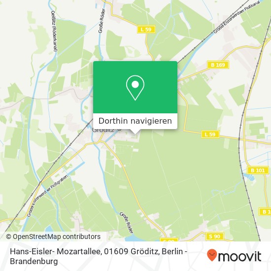 Hans-Eisler- Mozartallee, 01609 Gröditz Karte