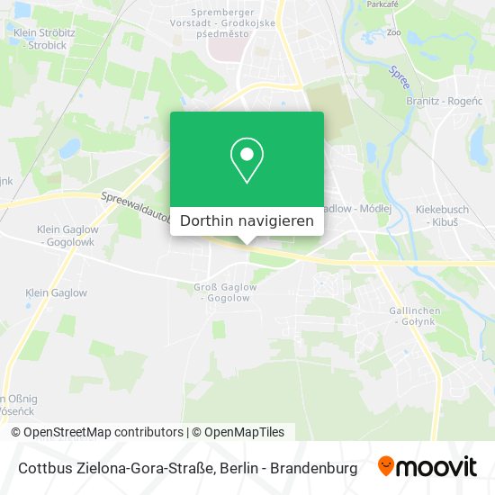 Cottbus Zielona-Gora-Straße Karte