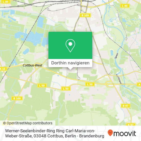 Werner-Seelenbinder-Ring Ring Carl-Maria-von-Weber-Straße, 03048 Cottbus Karte