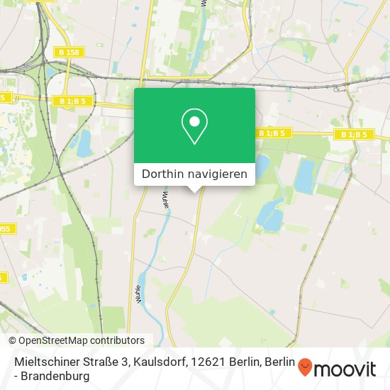 Mieltschiner Straße 3, Kaulsdorf, 12621 Berlin Karte