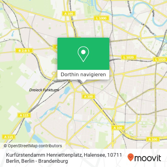 Kurfürstendamm Henriettenplatz, Halensee, 10711 Berlin Karte