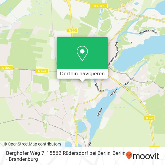 Berghofer Weg 7, 15562 Rüdersdorf bei Berlin Karte