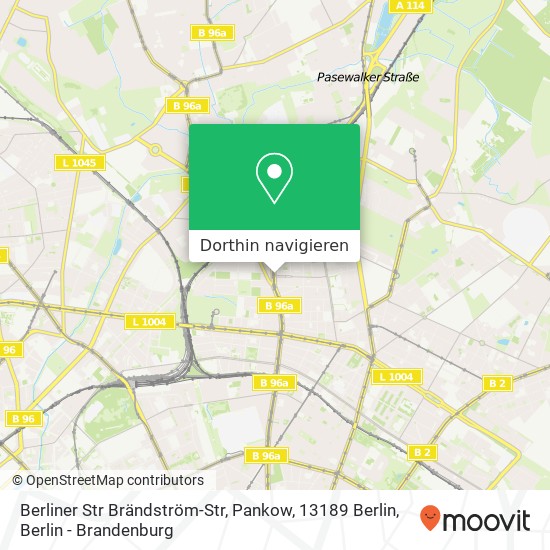 Berliner Str Brändström-Str, Pankow, 13189 Berlin Karte