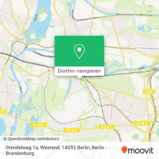 Stendelweg 1a, Westend, 14052 Berlin Karte