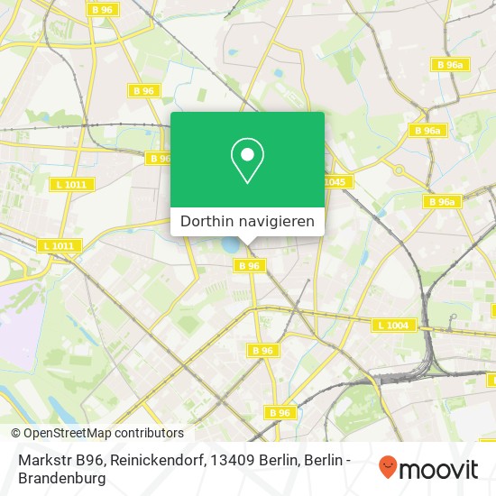 Markstr B96, Reinickendorf, 13409 Berlin Karte
