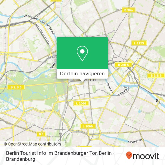 Berlin Tourist Info im Brandenburger Tor Karte