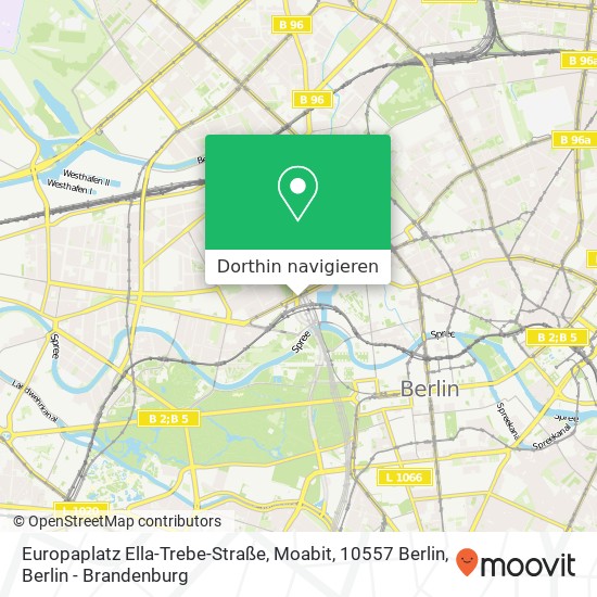 Europaplatz Ella-Trebe-Straße, Moabit, 10557 Berlin Karte