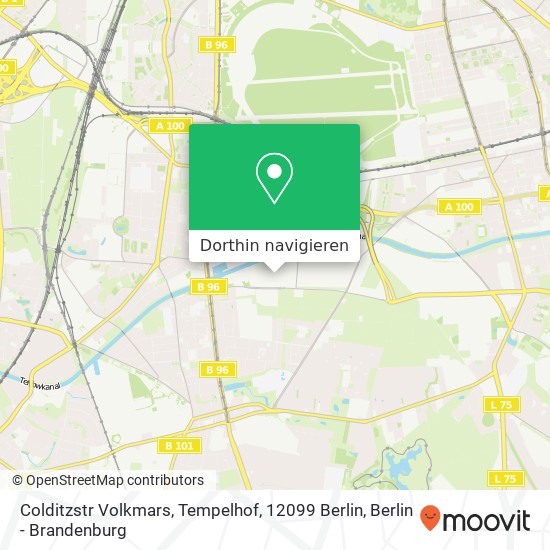 Colditzstr Volkmars, Tempelhof, 12099 Berlin Karte