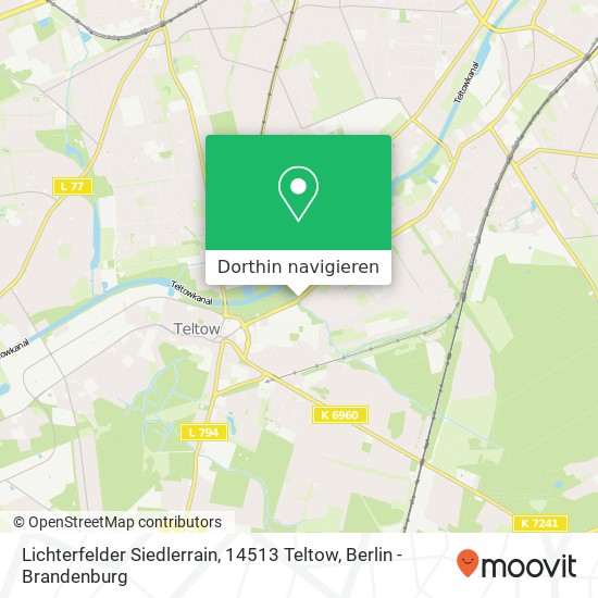 Lichterfelder Siedlerrain, 14513 Teltow Karte