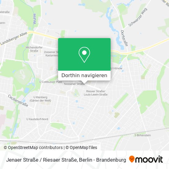 Jenaer Straße / Riesaer Straße Karte