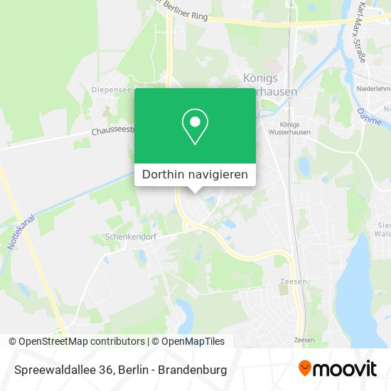Spreewaldallee 36 Karte