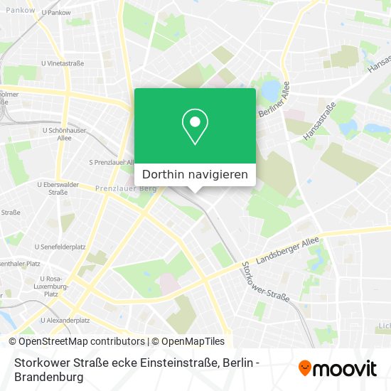 Storkower Straße ecke Einsteinstraße Karte