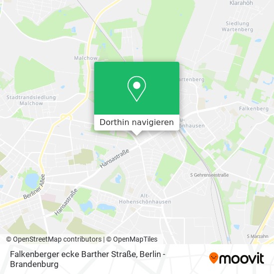 Falkenberger ecke Barther Straße Karte