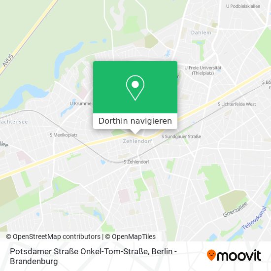Potsdamer Straße Onkel-Tom-Straße Karte