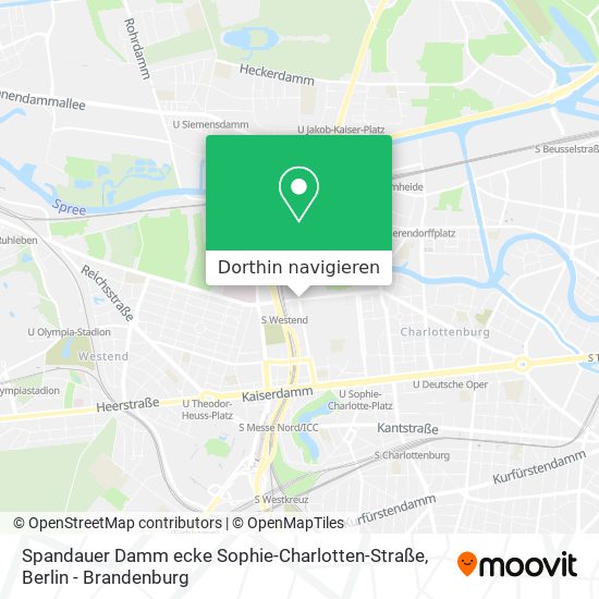 Spandauer Damm ecke Sophie-Charlotten-Straße Karte