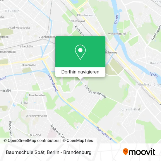 Baumschule Spät Karte