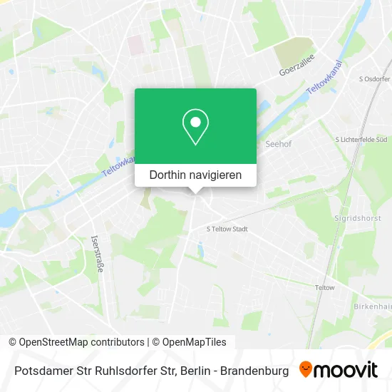 Potsdamer Str Ruhlsdorfer Str Karte