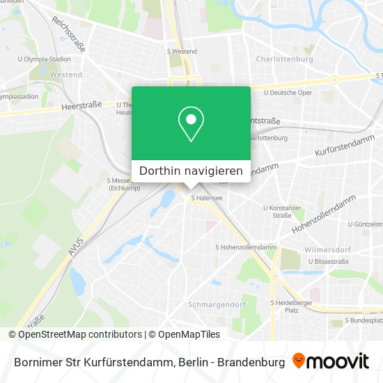 Bornimer Str Kurfürstendamm Karte