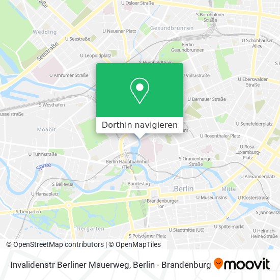 Invalidenstr Berliner Mauerweg Karte