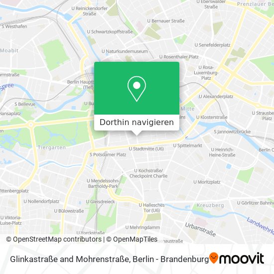 Glinkastraße and Mohrenstraße Karte