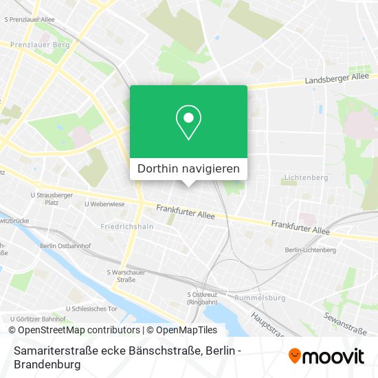 Samariterstraße ecke Bänschstraße Karte