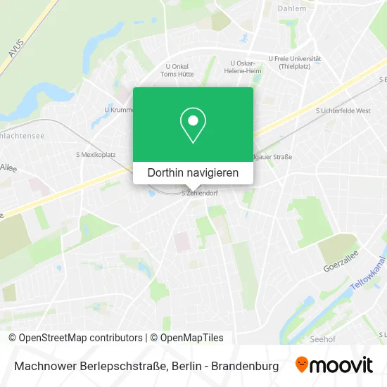 Machnower Berlepschstraße Karte