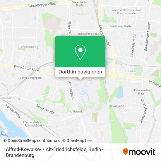 Alfred-Kowalke- / Alt-Friedrichsfelde Karte